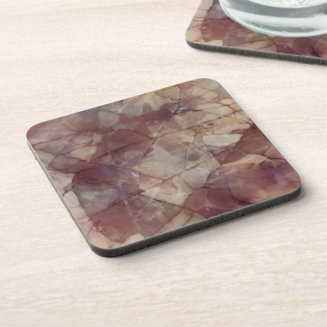 Rose Brown Marble Coaster (Left Side)