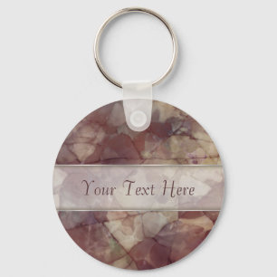 Rose Brown Marble Key Ring