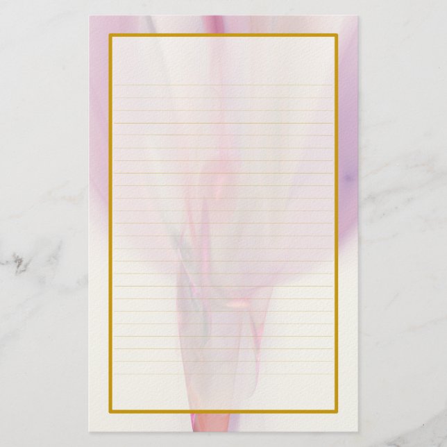 Rose Bud in a Vase II Fine Lined Stationery (Front)