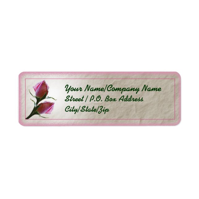 Rose Bud Label (Front)