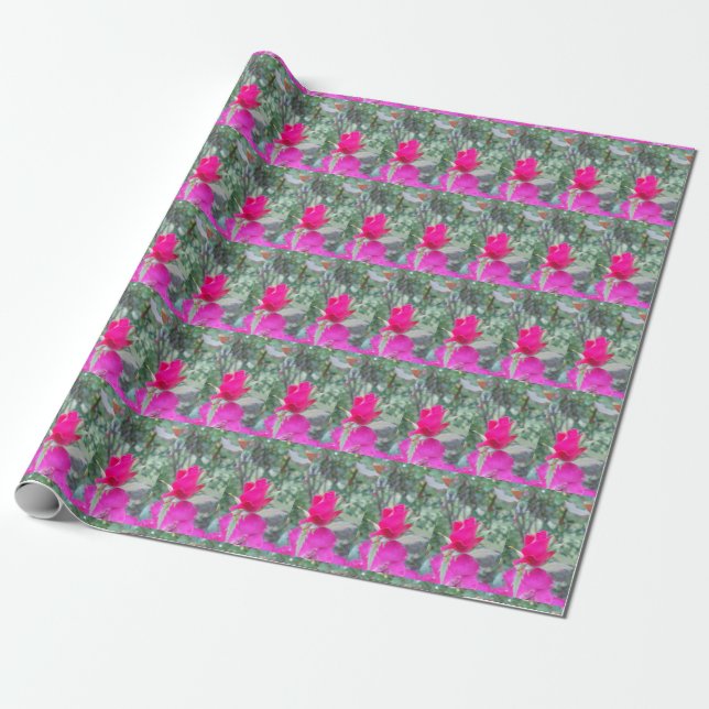 rose bud wrapping paper (Unrolled)