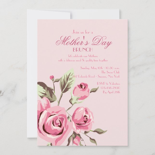 Rose Buds Invitation (Front)