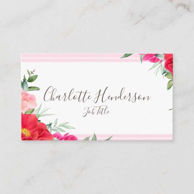 Rose Business Card (Front)