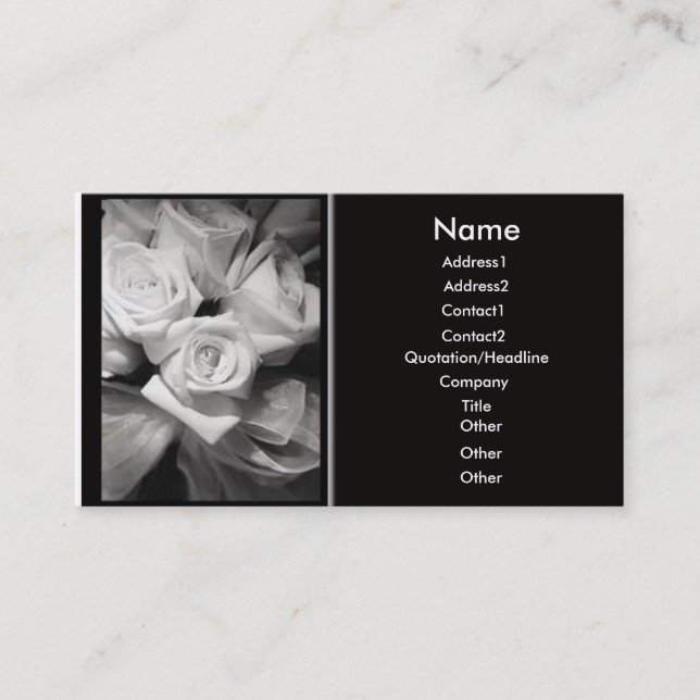 Rose business card (Front)