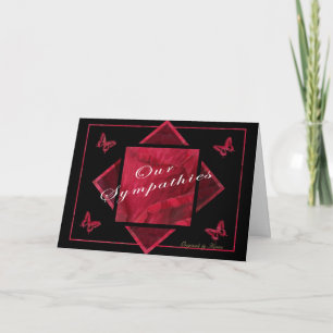 Rose-Butterfly Sympathy -customise Card