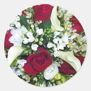 Rose & Cala Lily Classic Round Sticker