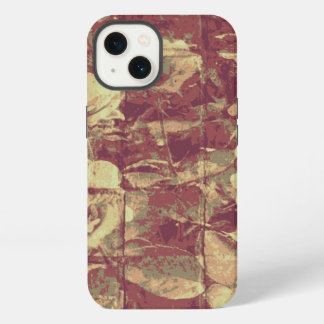 Rose camouflage pattern on tiled wall background iPhone 13 case