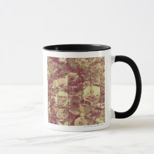 Rose camouflage pattern on tiled wall background mug
