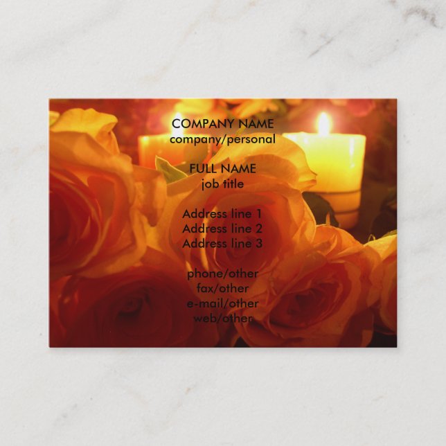 rose candle business card (Front)