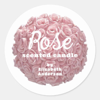 Rose Candle Classic Round Sticker