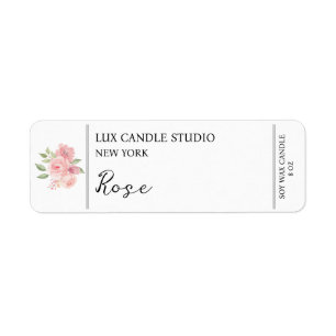 Rose Candle Label