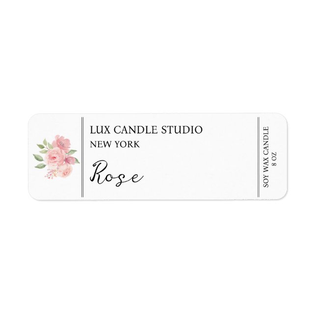 Rose Candle Label (Front)