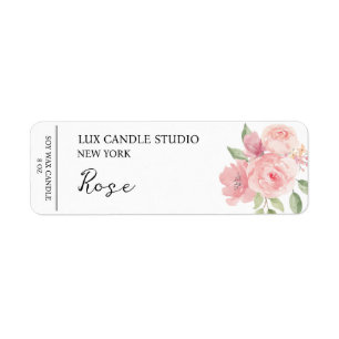 Rose Candle Label