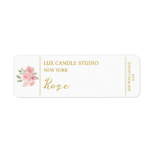Rose Candle Label