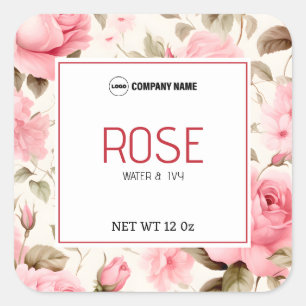 Rose Candle Label Sticker