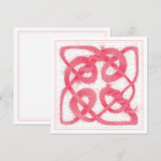 ROSE CELTIC KNOT 5.25" Square Flat Card (Front/Back)
