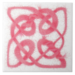 ROSE CELTIC KNOT 6" Ceramic Tile