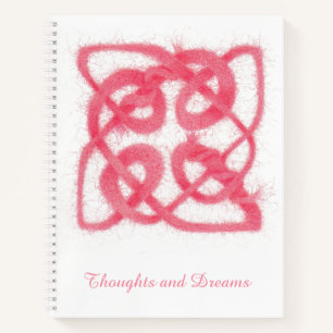 ROSE CELTIC KNOT 8.5x11 Spiral Notebook