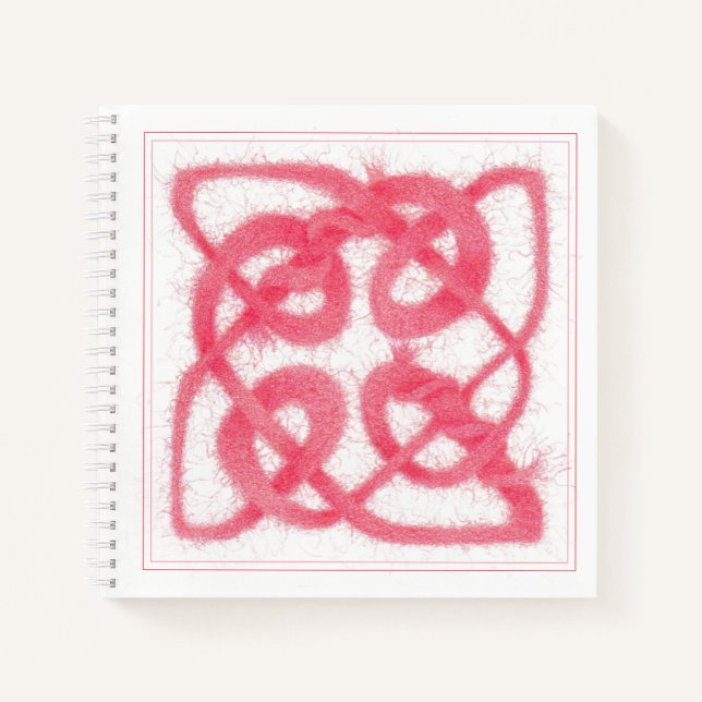 ROSE CELTIC KNOT 8.5x8.5 Spiral Notebook (Front)