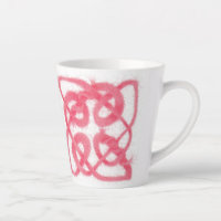 ROSE CELTIC KNOT Latte Mug