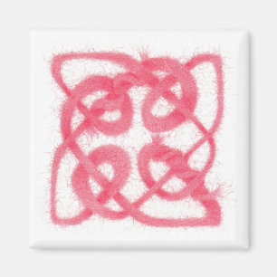 ROSE CELTIC KNOT Square Magnet