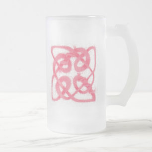ROSE CELTIC KNOT Tall Frosted Glass Mug
