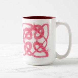 ROSE CELTIC KNOT Tall Maroon Two-Tone Mug