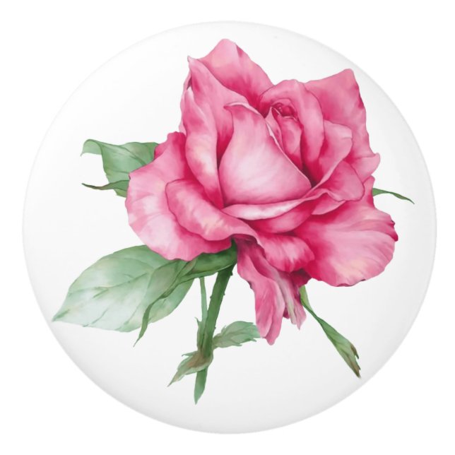 Rose Ceramic Knob (Front)