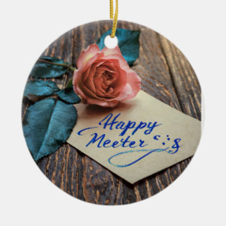 Rose Ceramic Tree Decoration