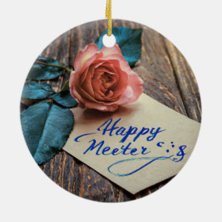 Rose Ceramic Tree Decoration