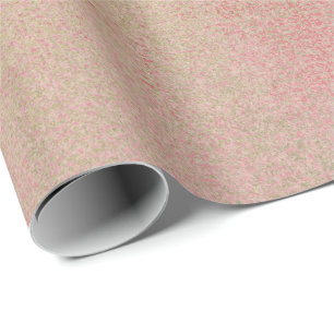 Rose Champaign Sepia Foxier Gold Abstract Wrapping Paper