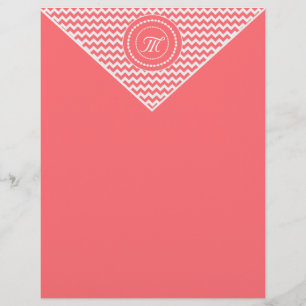 Rose Chevron Monogrammed