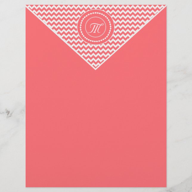 Rose Chevron Monogrammed (Front)