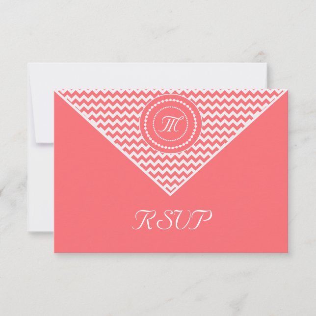 Rose Chevron RSVP Card (Front)