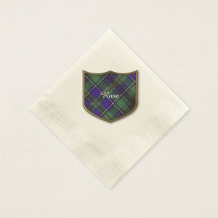 Rose clan Plaid Scottish tartan Napkin