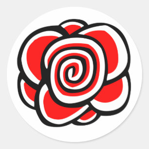 Rose Classic Round Sticker