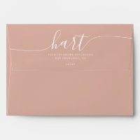 Rose Cloud with White Script Return Address