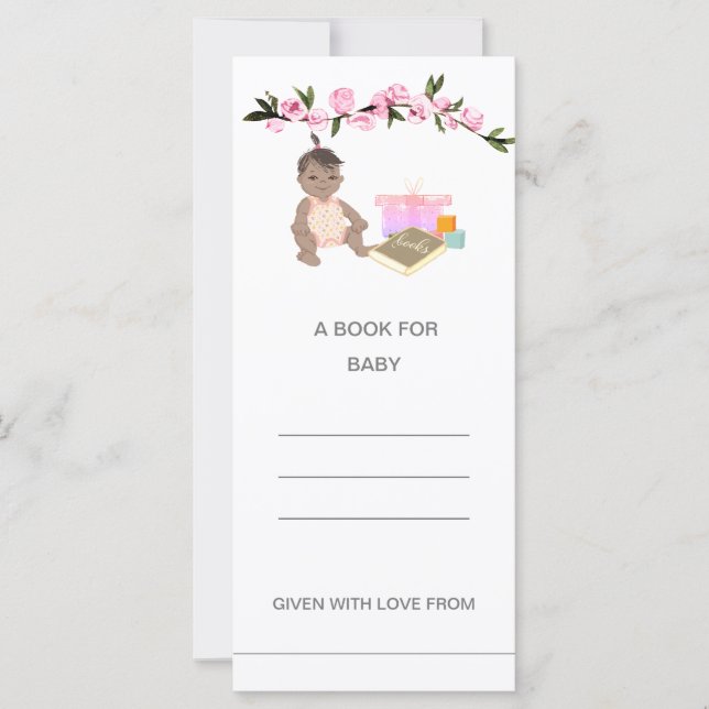 Rose Coastal Shower Ethnic Baby for Books (Front)