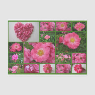 Rose Collage Pink Supreme-Tissue Wrap Paper