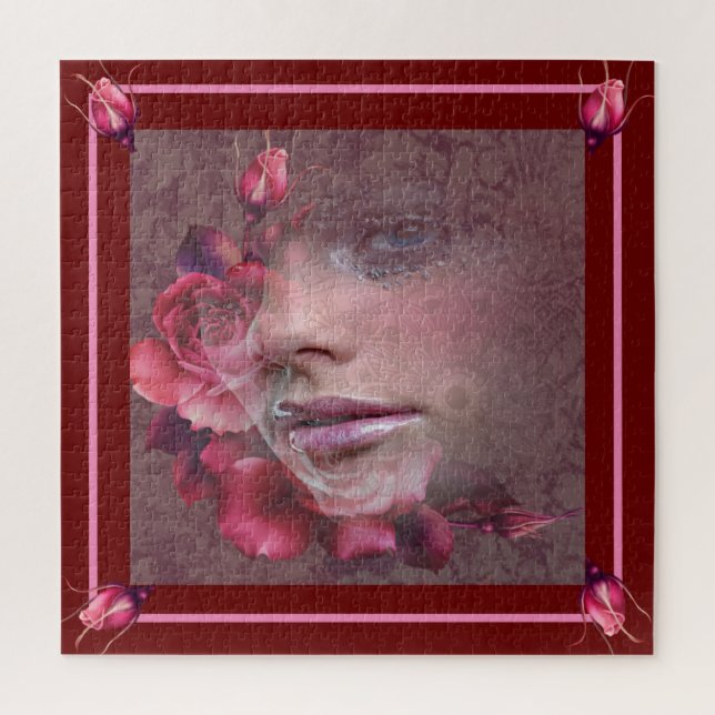 Rose Coloured Beauty Puzzle (Vertical)