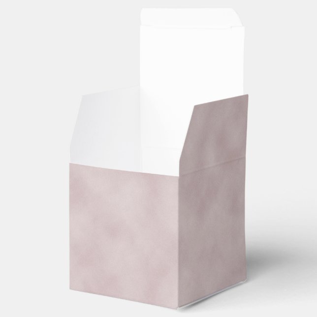 Rose Coloured Parchment Texture Background Favour Box (Opened)