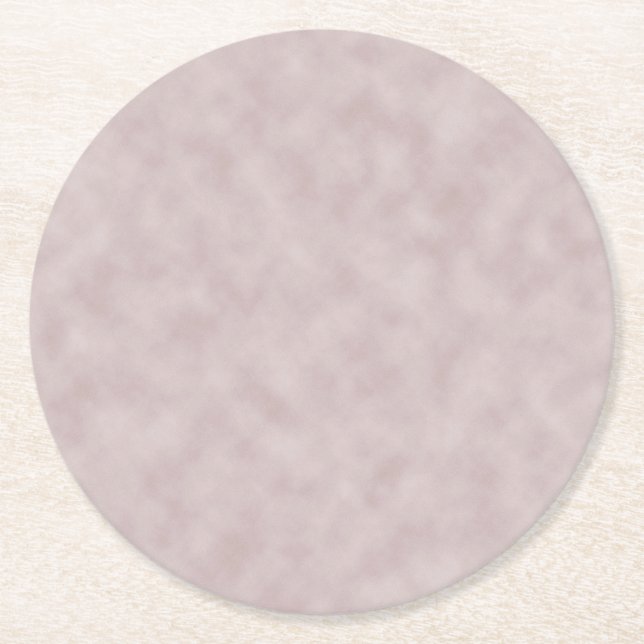 Rose Coloured Parchment Texture Background Round Paper Coaster (Front)