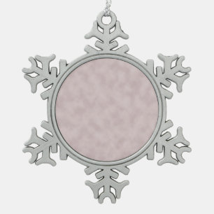 Rose Coloured Parchment Texture Background Snowflake Pewter Christmas Ornament