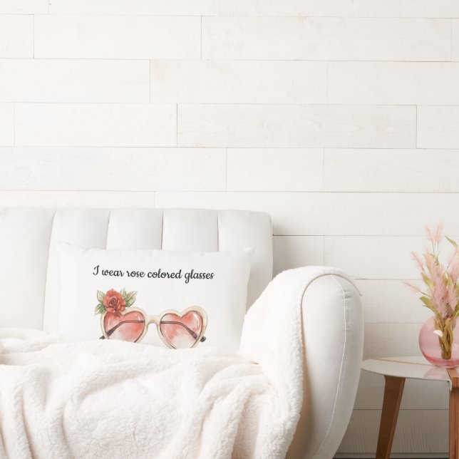 Rose Coloured Sunglasses Lumbar Cushion (Couch)