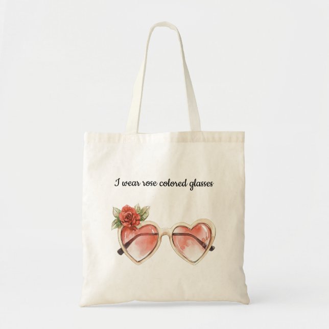 Rose Coloured Sunglasses Tote Bag (Front)