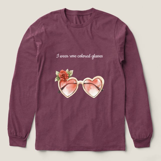 Rose Coloured Sunglasses Tri-Blend Shirt (Design Front)