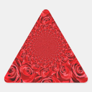 Rose-Coloured World: Floral Fantasy Triangle Sticker
