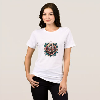 Rose Compass T-Shirt Design Tri-Blend Shirt