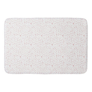 Rose Confetti Watercolor Dots Bath Mat