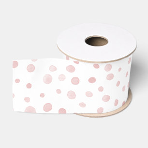Rose Confetti Watercolor Dots Ribbon Grosgrain Ribbon